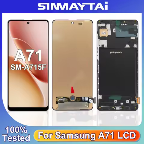 6.7" AMOLED For Samsung Galaxy A71 LCD Display Touch Screen Digitizer For Samsung A71 SM-A715F LCD S