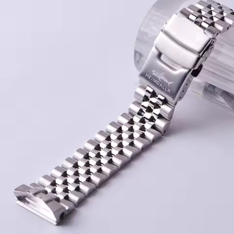 Heimdallr 20mm Width Stainless Steel 5 Beads Watch Bracelet Folding Clasp Suitable For SBDX001/MM300