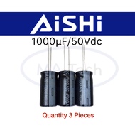 1000uf 50v Capacitor 1 Set 3 Pieces (Piece) 1000uf 50v 50v1000uf.capacitor C Body Size 13.0*25.0mm