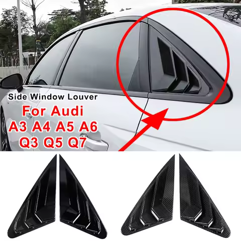 Car Window Louver Cover Trim Sticker For Audi A4 B8 B9 A5 Sportback Saloon A6 C7 C8 A3 8V Q3 Q5 Side