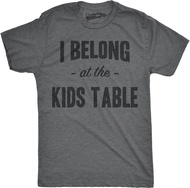 Mens I Belong at The Kids Table Funny Family Thanksgiving Dinner T shirt