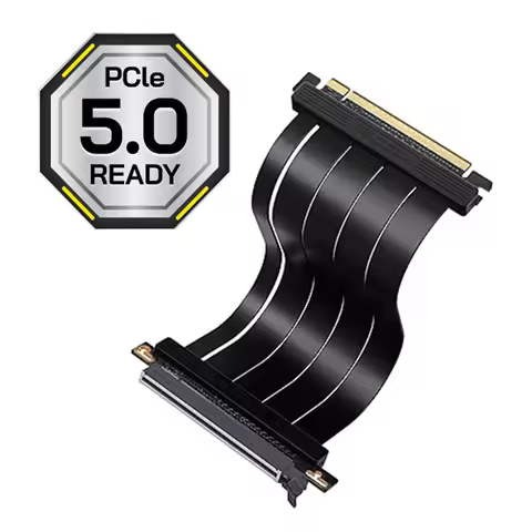 PCIe 5.0X16 Riser Cable,128GB/s Bandwidth,for RTX 50/40&RX 9000/7000 GPU,PCIe Extension Card,Backwar