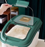 其他品牌 - 寵物儲糧桶 5L | 狗糧貓糧密封儲存桶 | 防潮密封箱 | 糧食儲存盒 | 貓糧收納 | 寵物食品儲存容器 | 米桶 | 大容量密封存儲桶 - 綠色
