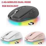 Topdigit Topdigit Eprior Dual Mode Rechargeable Wireless Bluetooth-compatible 2.4G Mouse RGB Mute Mouse Suitable For Windows Mac IOS Android Laptop Tablet Mobile PC