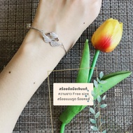 Genuine Silver Bracelet box Pattern Hundred Swans Decorated With cz Diamonds Can Be Extended In Leng