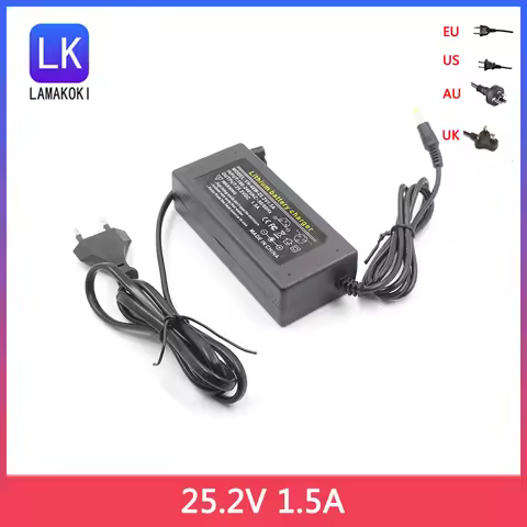 25.2V 1.5A charger 6 Series lithium battery charger 24 V electric vehicle lithium battery charger Li