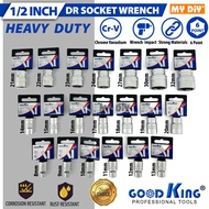 GOOD KING 6 Point 1/2" Drive CRV Impact Socket Wrench 6-Point Chrome Vanadium Impact Socket