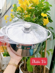 Nồi inox Tithafac size 34-40cm sử dụng được mọi loại bếp nồi inox cao cấp - gia dụng Thiên Vũ