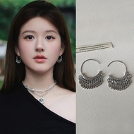 Xu Me Dazzling Xu Yan Zhao Lusi Water Drop Tassel Ethnic Style Earrings Bohemian Travel Earrings