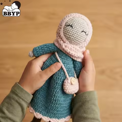 Educational Crochet Dolls with Hijab Islamic Quran Ramadan Theme Halal Eid Al-Fitr Adult Gift Amigur