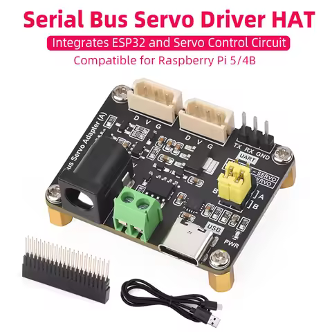 Serial Bus Servo Driver HAT Integrates ESP32 Servo Control Circuit for ST / RSBL Series Serial Bus S