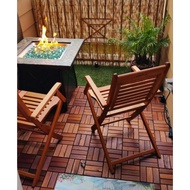TEAK WOOD DECKING TILE ALREADY PAINTED FINISHING SIZE 30X30 CM - TEAK WOOD FLOOR - OUTDOOR WOODEN DE