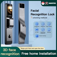 Digital Door Lock Wifi 3D Face Recognition Smart Door Lock Fingerprint APP Remote Locks Electronic Anti-theft Home Lock