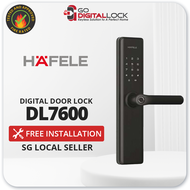Hafele DL7600 Lever Handle 🔥Fire Rated Digital Door Lock (2 Years Warranty) | Free Installation and Delivery | 4 Way Authentication (Fingerprint | RFID Card | Password | Mechanical Key)