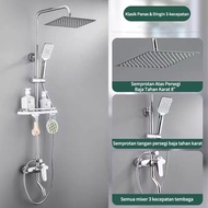 Shower 1 Set Paket Lengkap set shower bathtub stainless steel + stand + keran