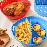 SEVENON Air Fryer Baking Pan, Silicone with Dividing Pad Air Fryer Baking Basket, Air Fryer Accessories Round Foldable Heat Safe Air Fryer Baking Tray Oven