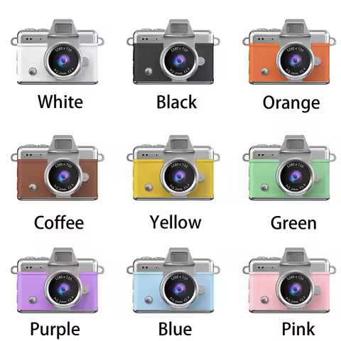 Retro Mini CCD Camera 1.47" 180° Rotatable Screen Necklace Camcorder Portable Sport Action Camera Fo