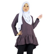 Aqeela Empire Gathers Top - Grey qb103b