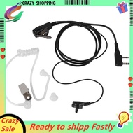 2 Pin PTT MIC Headset Covert Acoustic Tube In-ear Earpiece For    UV-5R -888S CB Radio Accessories