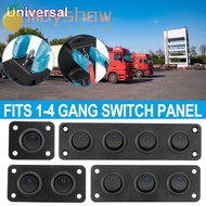 MAYSHOW Rocker Switch Panel RV Ship for Car Vehicle SPST Switch Control ON/ 1/2/3/4 Gang 3 Pin