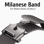 For iWatch Series 11 Ultra 3 49mm Milanese Loop Band for iWatch 46mm 42mm Stanless Steel Milanese Me