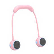 【New-store】 1pc USB Charging Portable Mini Foldable Electric FanLazy Neck Hanging Leaf Less Fan Outd