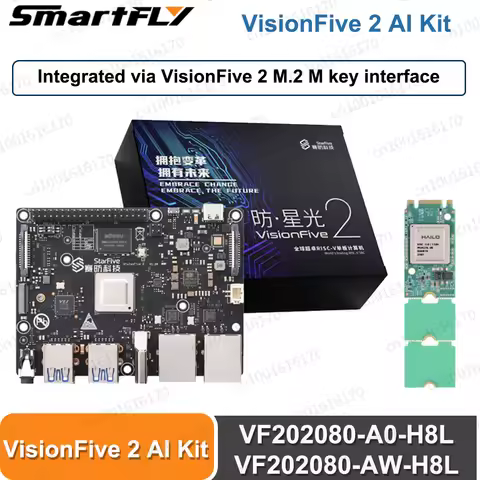 Visionfive 2 hailo Single Board Computer Set StarFive JH7110 Risc-v Development Board Hailo-8L M.2 A