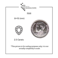 Pear Moissanite Diamond D-Color VVS1 {5x7mm - 10x12mm} - เพชรโมอีส หยดน้ำ/เพชรโมซาไนท์ หยดน้ำ {5x7มิ