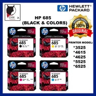 HP 685 BLACK AND COLOURS INK ORIGINAL HP MALAYSIA