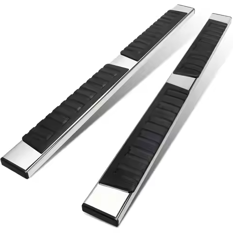 Flat Running Boards Side Step Bars Compatible with 2007-2018 Chevy Silverado GMC Sierra 1500 2500HD 