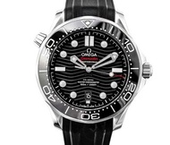 長期收購：歐米茄 海馬系列 黑色錶面男士裝不銹鋼自動手錶