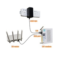 5V 9V 12V 18.5Wh 5000mAh UPS Backup Power Supply Adapter 5.5x2.1mm Output for Modem CCTV Camera