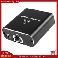 [In Stock]Gigabit Ethernet Splitter 1 to 2 1000Mbps RJ45 LAN Internet Splitter for ComputerHub Switc