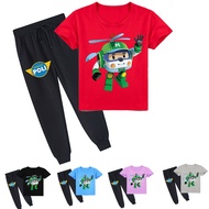 2026 E-Commercial Children's Clothing Printed Short-Sleeved T-Shirt Summer Clothing+Trousers K525COD