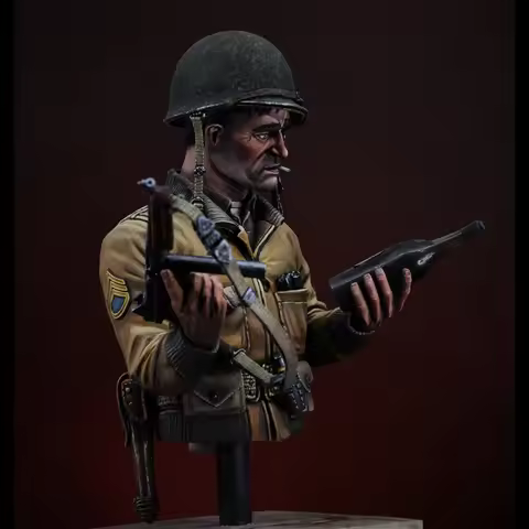 1/10 scale resin unpainted model kit, U.S. Army 2nd Ranger Regiment, unassembled and unpainted GK