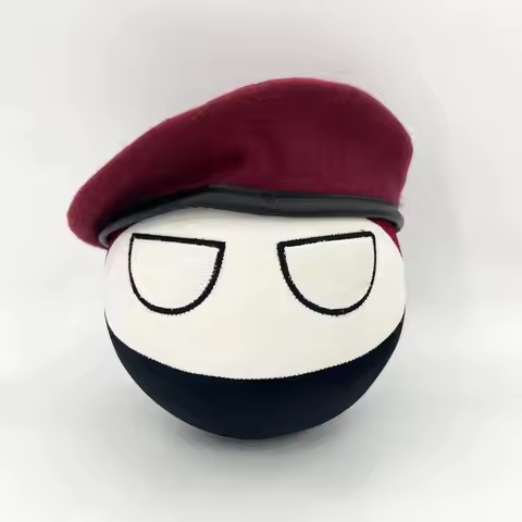 20cm Polandball Yemen ball and red beret Cosplay props handmade gifts game props