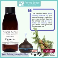 Aroma Sense Cypress Water Soluble Essential Oil (60ml) Fresh & Long Lasting Fragrance, Aromatherapy 