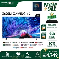 [2023 NEW] Toshiba 65" Direct LED 4K 144Hz Quantum Dot Smart TV / Gaming TV / Television 65Z670MP