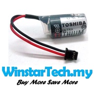 Toshiba ER3V Battery Black Connector 3.6V PLC Module Lithium Battery