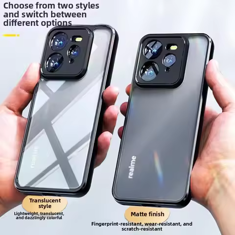For Realme GT 7/GT 7T/GT7 PRO Case New Fashion Transparent Frosted Hard Shell Anti-drop Cover For Re