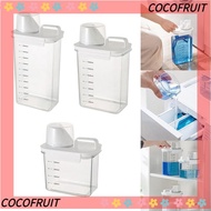 COCOFRUIT Detergent Dispenser, Plastic Transparent Washing Powder Dispenser, Multi-Purpose with Lids Airtight Laundry Detergent Storage Box Laundry Room Accessories
