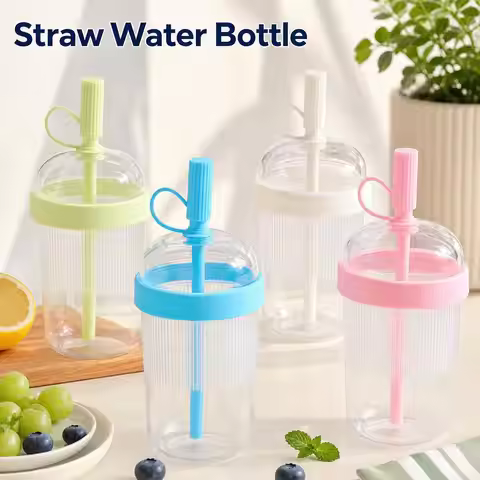 18oz Large Capacity Reusable Tritan Material Milk Tea Juice Cold Drink Straw Cup Unisex Portable Tra