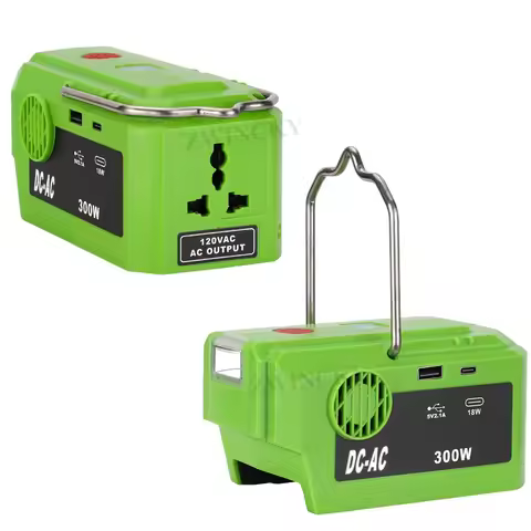300W Power Inverter for Greenworks 40V Battery DC 40V to AC 110/220V-230V Battery Inverter Camping T