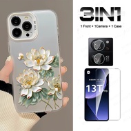 3 In1 Lotus Case For Iphone Ip15 15 Pro 15plus 15 Pro Max 16 16pro 16plus16promax 16e Phone Case Thi