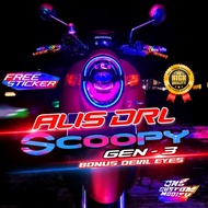 Lampu Led Alis Scoopy Esp 2016 / LAMPU ALIS DRL BONUS DEVIL EYES  Non Bintik SCOOPY 2017 2018 2019 S