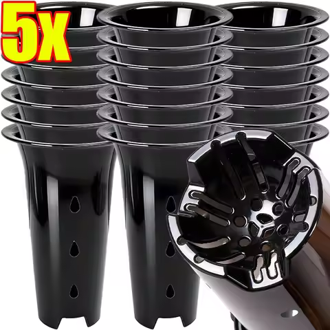 5-1PCS Black Flower Pots Thickened Side Hole Breathable Useful Orchid Pot with Ventilation Holes on 