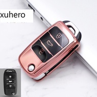 Soft TPU Car Folding Key Case Bag Cover Shell Keychain for Changan CS75 Eado CS35 Raeton CS15 V3 V5 