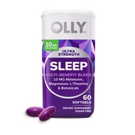 OLLY Ultra Strength Sleep Softgels, 10mg Melatonin, L-Theanine, Chamomile, Magnesium, Lemon Balm, Su