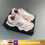New Balance NB9060 pink and orange suede retro casual sports jogging shoes รองเท้าวิ่งจ๊อกกิ้ง