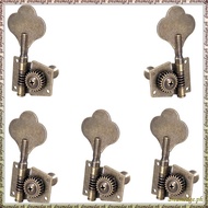 [S D K G] 5Pcs Guitar Vintage Open Bass Guitar Tuning Key Pegs Machine Heads Tuners 1L4R for 5 Strin